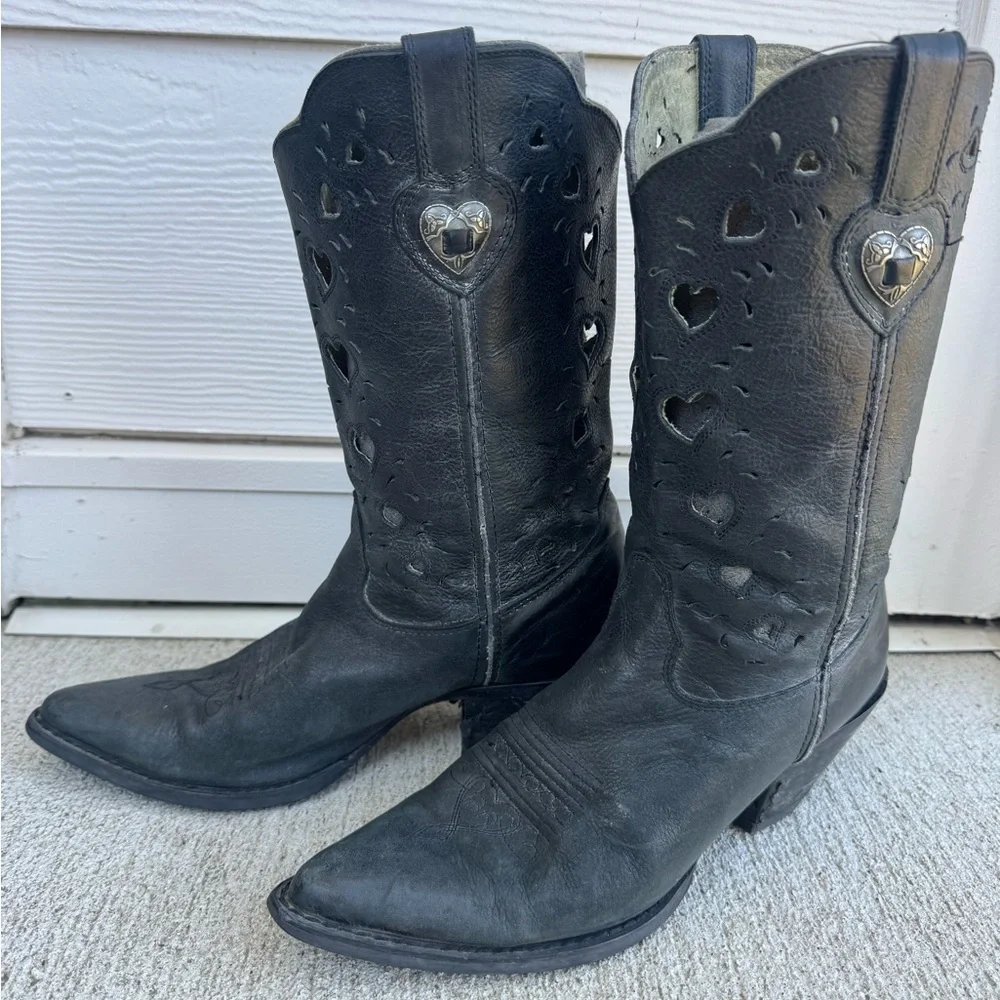 Durango Black Heart Cutout Western Boots - Women's - Picture 2 of 7